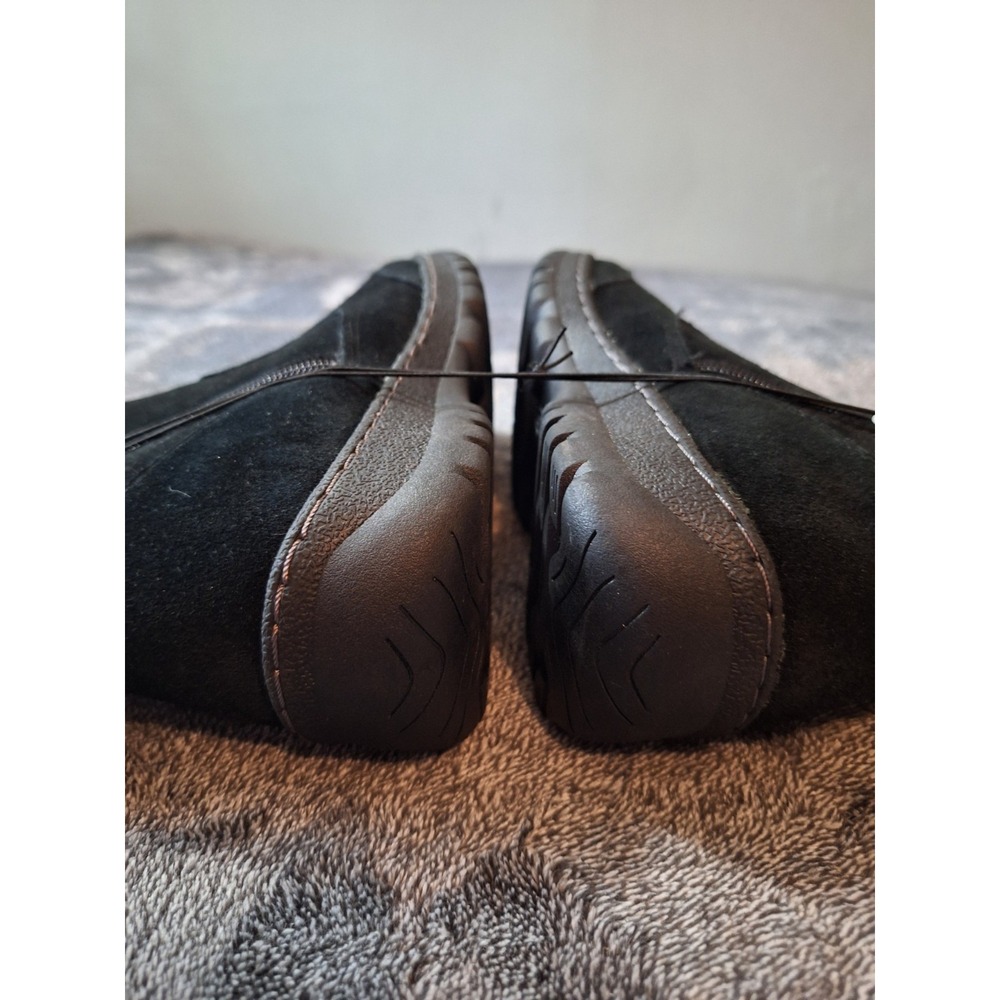 KHOMBU Suede Faux Fur Boots IRIS Womens 6M Black Booties Side Zip Cozy Style - Picture 9 of 15